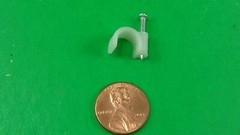 CIRCLE CABLE (UP TO 1/4″ DIAMETER) CLIPS WITH STEEL NAIL, COUNT 54