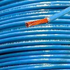 100 FT 14 AWG BLUE THHN THWN THWN STRANDED COPPER BUILDING WIRE