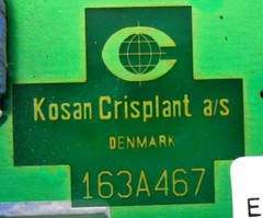 KOSAN CRISPLANT, ISD-CRD, 163A467, CODE READER, KC5465-3-K, REV 1.30