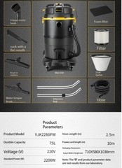 Industrial Vacuum Cleaner: High-Power, High-Suction Commercial Wet/Dry Vacuum