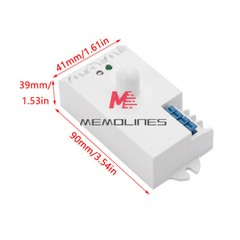 DC12-24V AC110-240V 5.8GHz Microwave Radar Sensor Body Motion HF Detector Switch