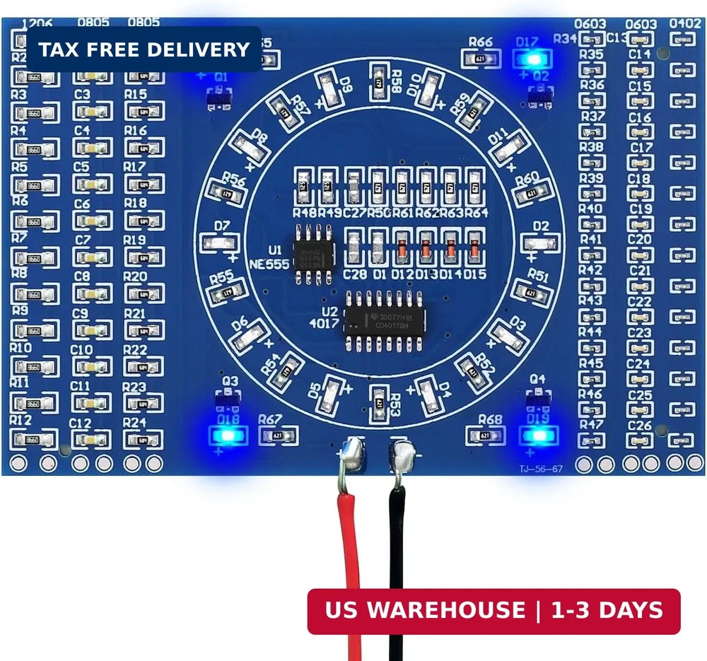 SMD Soldering Practice Kit – Build a LED Light Rotating Display | DIY Electronic