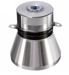 The 60W 40KHz Aluminum Alloy Ultrasonic Piezoelectric cleaner Transducer Silver