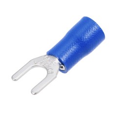 50Pcs SV5.5-5 Insulated Fork Spade Wire Crimp Terminal 12-10AWG Blue