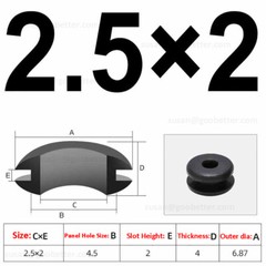 Wiring Grommets – Rubber Open Grommet – Cable Hole Plug Bung Wire Cable Protect