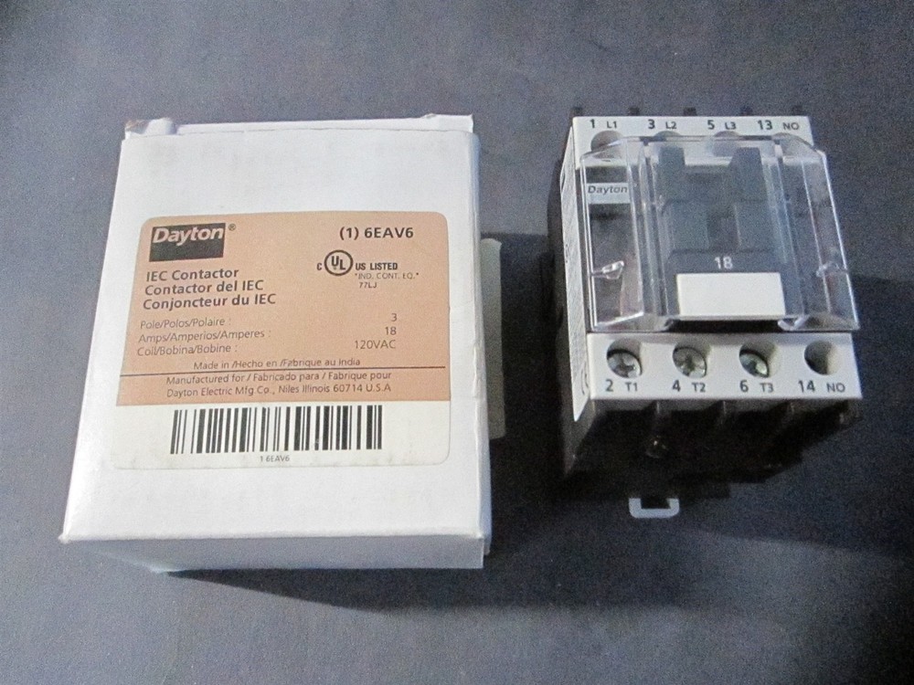 (6EAV6) 18A 3 Pole 120 VAC 50/60Hz Open Enclosure Nonreversing IEC Contact