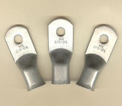 2 TIN PLATED Copper Ring Lug Terminal Connector #2/0 Wire Gauge 1/4″ Stud MOLEX