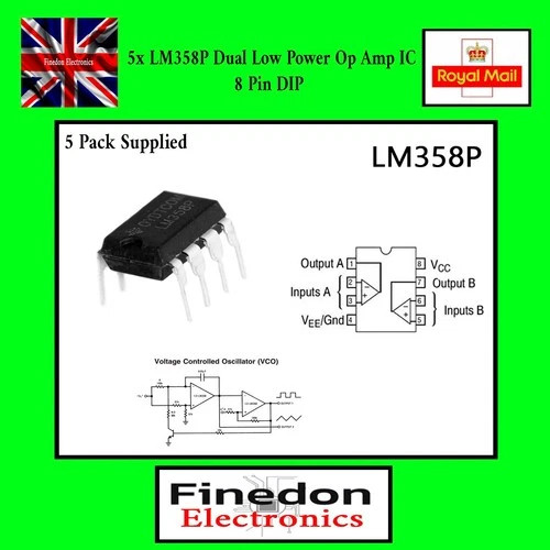 5 x LM358P LM358 Dual Low Power Op Amp IC 8 Pin Dip