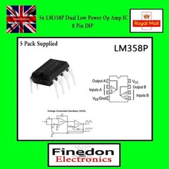 5 x LM358P LM358 Dual Low Power Op Amp IC 8 Pin Dip