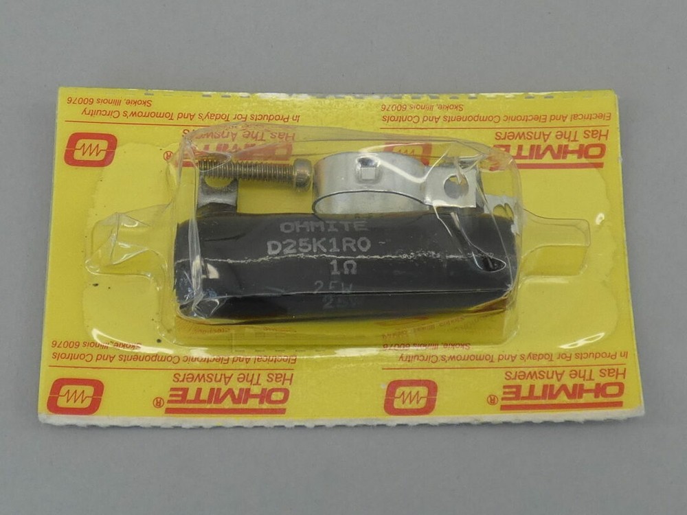 Ohmite D25K1R0 Resistor 1 Ohm, 25 W – NEW Surplus!