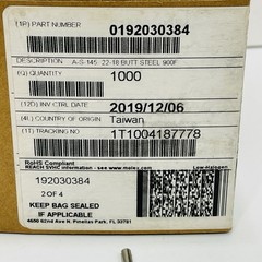 Qty 50 Molex 0192030384 A-S-145 Terminal Butt Splices 18-22 AWG Crimp Connectors