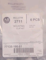 Allen-Bradley 77135-166-51 Mounting Clip Kit, Mem Card Retainer, Mount Template