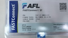Box Of 6 Afl FAST-ST-MM62.5-6 Fast Connect Fiber Optic Connector 900um