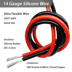 Dastard 14 AWG Silicone Wire 90ft Flexible 14 Gauge Stranded Tinned Copper Wire
