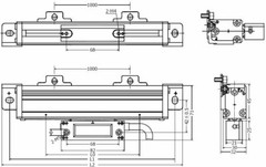 KA600 1500mm 5micron 0.005mm TTL linear digital read out for milling machine