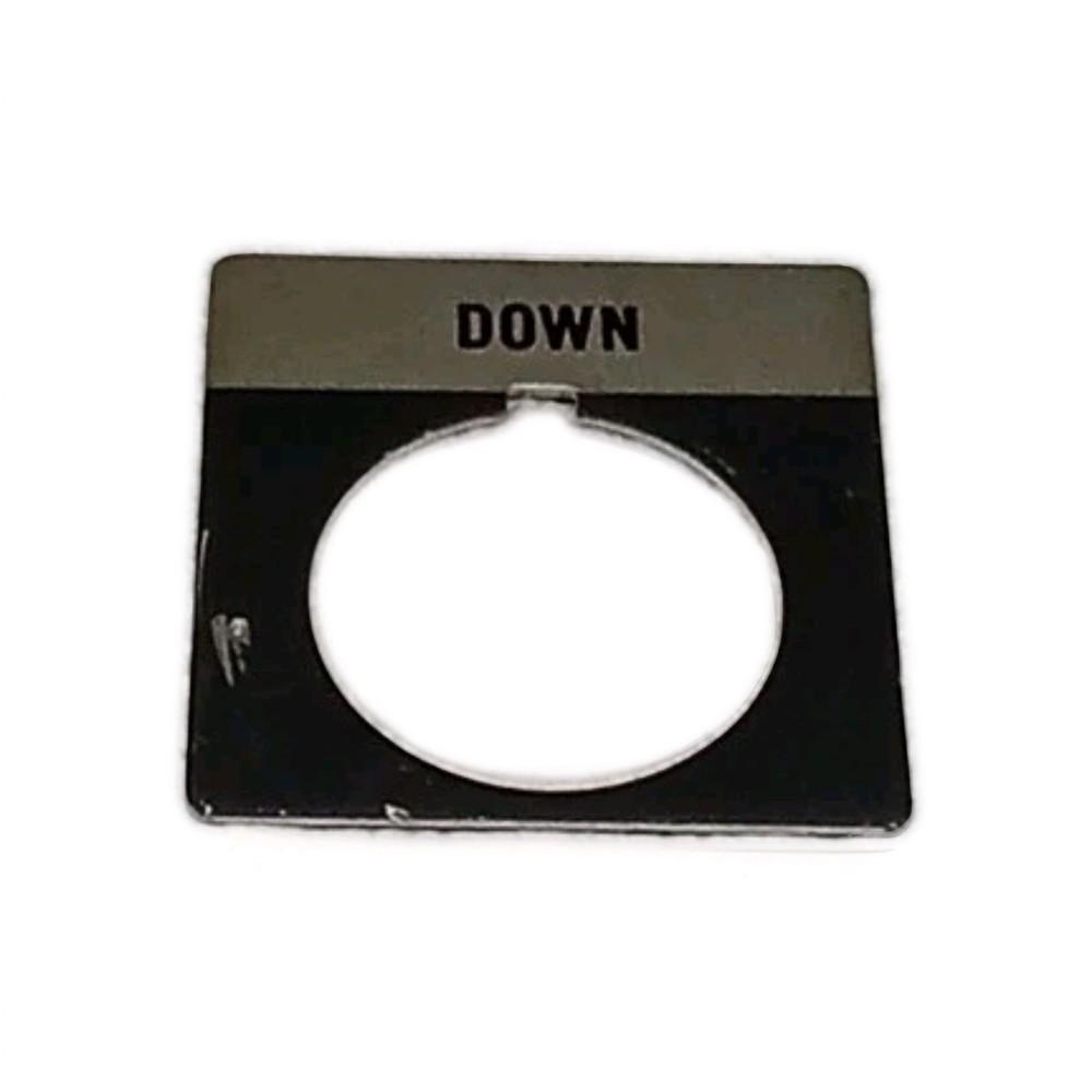 Unbranded Button Nameplate “DOWN”
