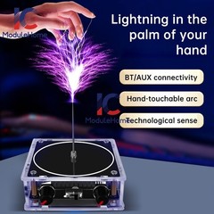 AC110-220V Dual Mode Music Tesla Coil Music Box Artificial Lightning Touchable