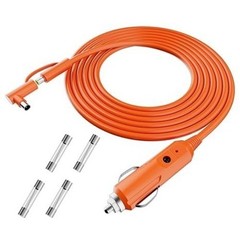 12V/24V Car Charger 14AWG, 15A DC 8.0mm Car Cigarette Lighter Charging Cable wit