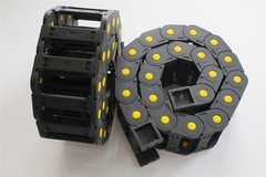 2PCS R55 25mm x 77mm Black Open Type Cable Drag Chain Wire Carrier 1M
