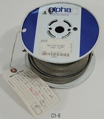 Alpha Wire 2150 Tinned Copper Oval Braid I.D. 11/16″ (17.46mm) 7 Awg 99Ft 30M