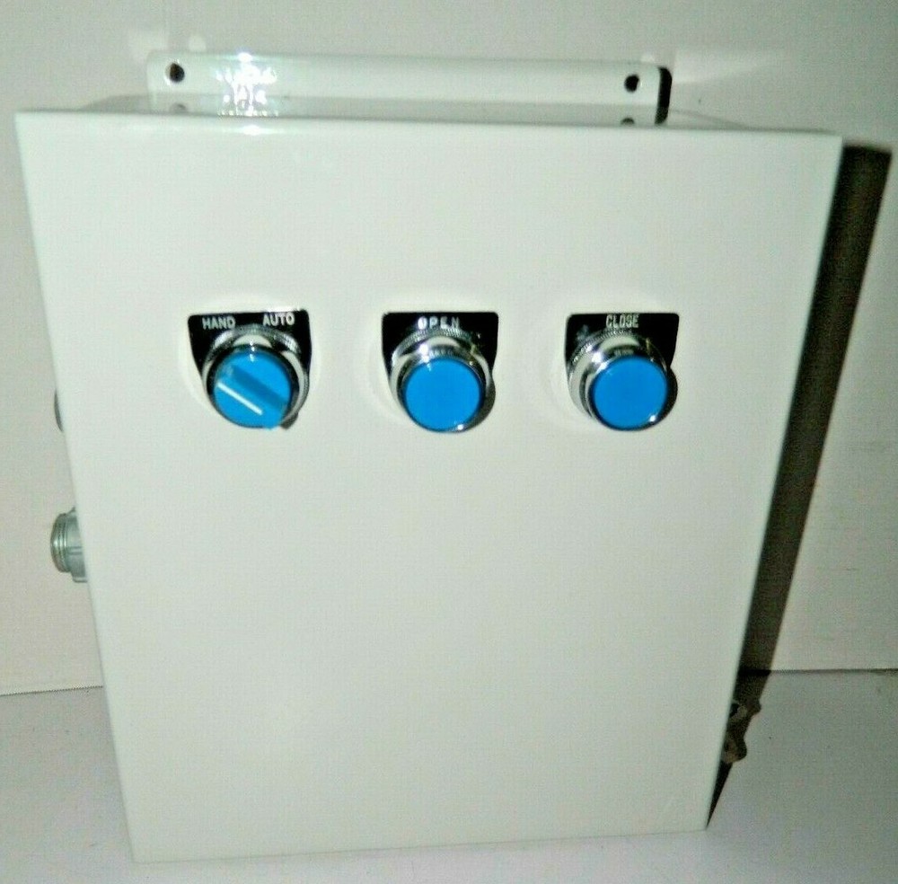 Measurex Enclosure 3 Button Control Panel Open Close Hand Auto Controls, NOS