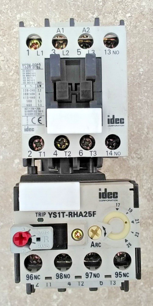YS1T-RHA25F21PD & YS3N-9FG2 IDEC DIN Rail Thermal Overload Relay