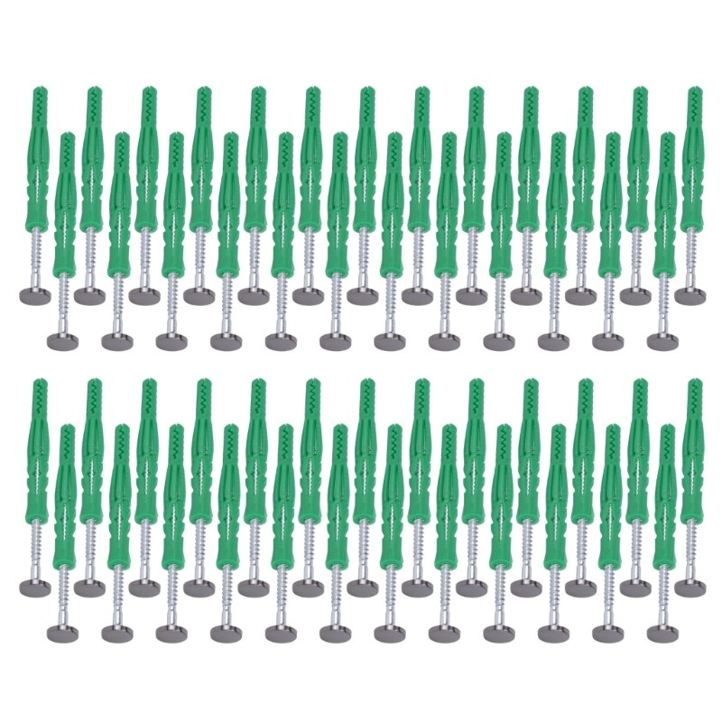 50pcs Expansion Plug Tubes Anching Kits For Various Wall Fixing Mounting Object