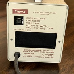 Cadmet FO-2000, part number# 30000, 150 Watt, Fiber Optic Light Source