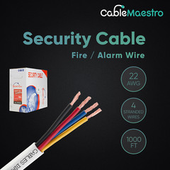 1000FT Security / Fire Wire Alarm Burglar 22/4 AWG Cable Stranded Cable White