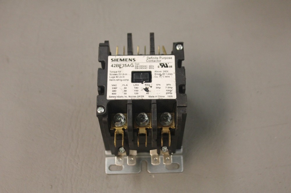 SIEMENS 42BF35AG DEFINITE PURPOSE CONTACTOR