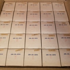 10pcs GE JAN CG 2C43 TUBE NOS NIB MIL SPEC MADE FOR US NAVY SEALED PACKAGE 2C43