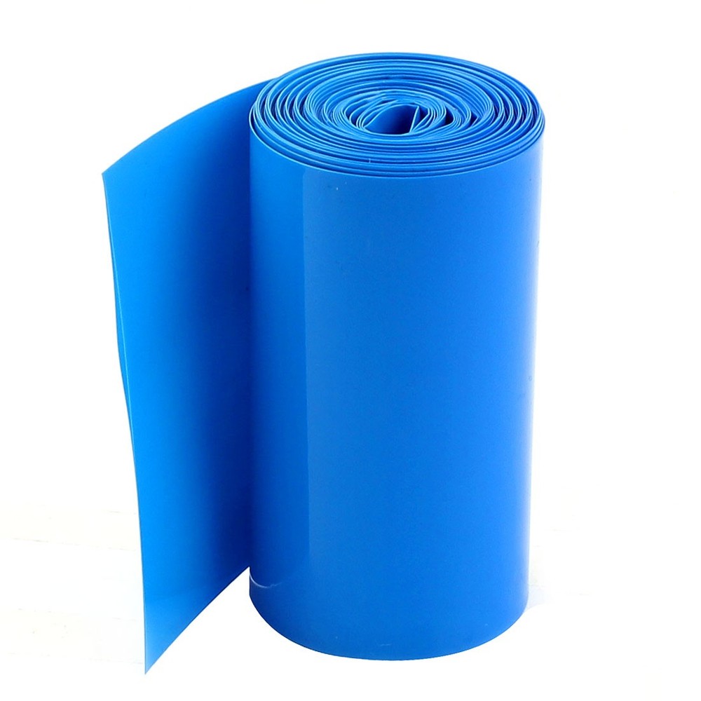 2Meters 85mm Width Heat Shrink Wrap Tube Blue for 18650 Battery Pack