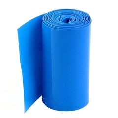 2Meters 85mm Width Heat Shrink Wrap Tube Blue for 18650 Battery Pack