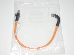 *Lot of 2* L-Com TRD815SRA2OR-1 Shielded Right-Angle 1FT Patch Cable – NEW Su…