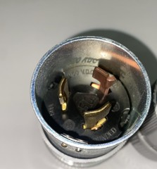 Lot Of 2 ARROW HART 50A HART-LOCK MALE PLUG, 250VDC 600VAC GROUNDED