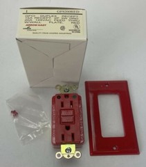 ARROW HART GF8200RED GFCI DUPLEX RECEPTACLE 15A 125V HOSPITAL GRADE