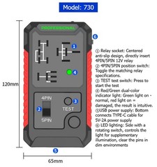 Car Relay Tester USB730 Safe Stable Portable for Automotive Repair