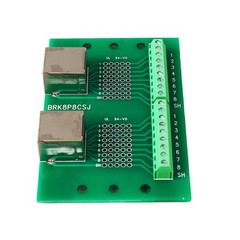 RJ45 Ethernet Connector Breakout Board Dual Network Port Input Screw Terminal❀