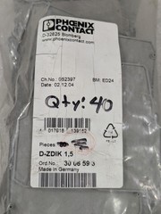 Phoenix Contact D-ZDIK 1,5 3006593 Terminal Block End Cover Partition Bag of 40