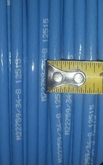 (25 FT) Allied Wire M22759/34-8-6 (8 awg) Blue Electrical Wire 133/C Single 600V