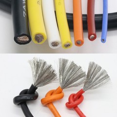 Silicone Cable Flexible Wire 2 AWG to 30 AWG Strand Dia Ø 0.08mm Various Colours