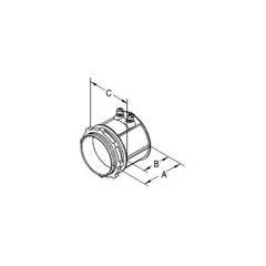 BRIDGEPORT 237-DC2, 3″, Die-Cast Zinc, Set Screw, EMT Connector, 1pc