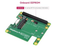 Official Pi PCIe to M.2 HAT for Raspberry 5, + HAT+ Board Only