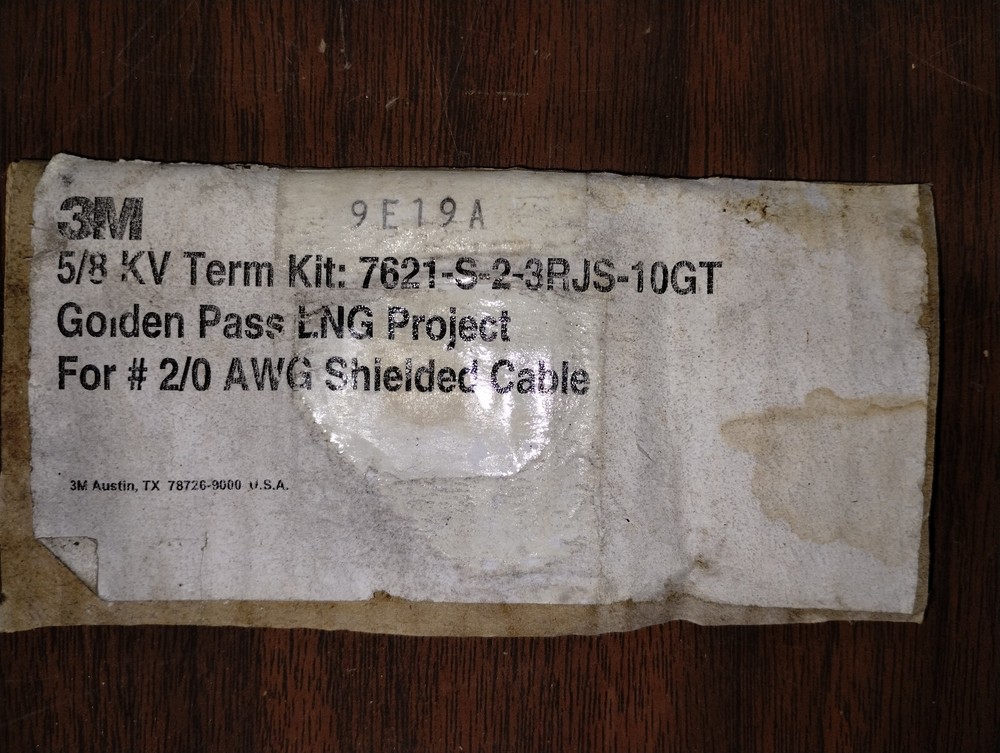 3M 7621-S-2-3-RJS-10GT Cold Shrink QT-III 5/8 KV for #2/0 AWG Termination Kit