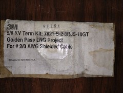3M 7621-S-2-3-RJS-10GT Cold Shrink QT-III 5/8 KV for #2/0 AWG Termination Kit