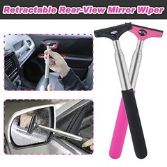 Car Side Mirror Squeegee Retractable 39 Inches 2 Pack for Rain Water Fog