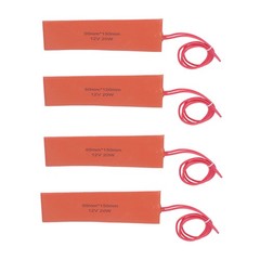 4 Pcs Silicone Rubber Heating Pad Flexible Silicone Heater Mat Rubber Heating