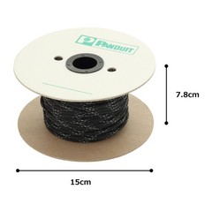 Braided sleeve for cable sheathing, net tube, flame-retardant type, black