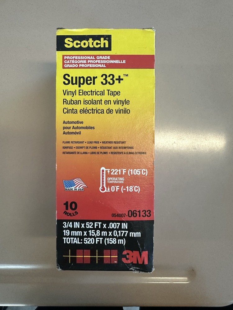 3M Scotch Super 33+ Electrical Tape, 10 Pack, Sale, Clearance, Viral, Tiktok ✅