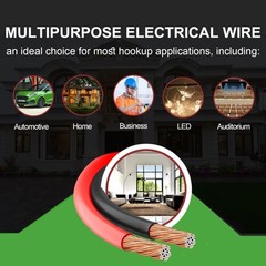 Tiras De Led Electricas De Conexion De Cable Rojo Negro De 2 Pines, Calibre …